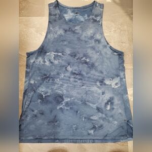 Lululemon Always Agile Tank. Diamond Dye True Navy Chambray. Tie Dye. XL.